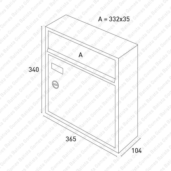 Caixa para correio - Inox 304